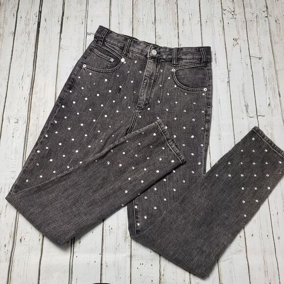 Anthopologie Pilcro Ultra High Rise jeans Beaded / jeweled **host pick** - Picture 2 of 14